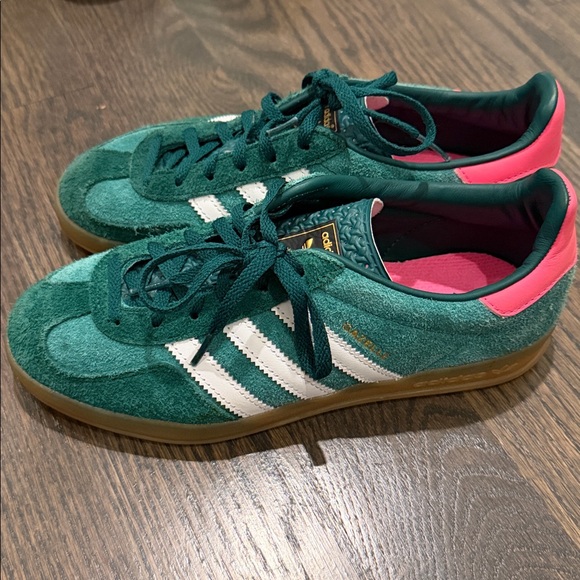 adidas Shoes - Adidas Green and Pink gazelle Sneakers US 7